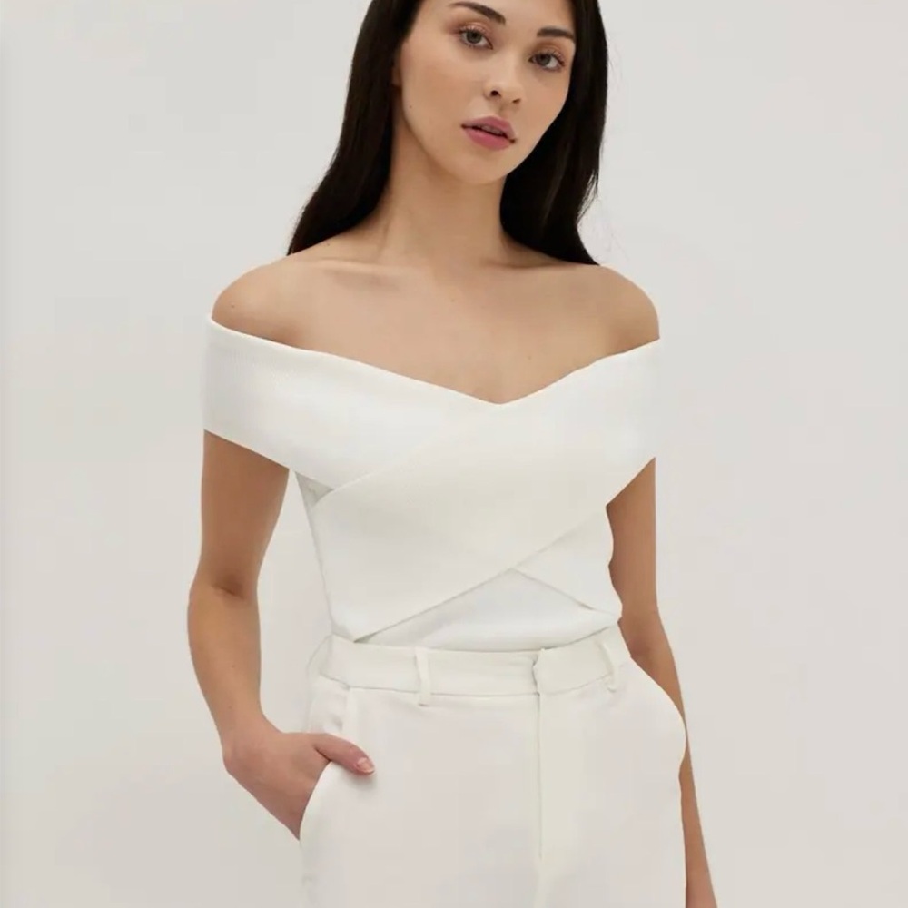 Elegant Off-Shoulder White Top